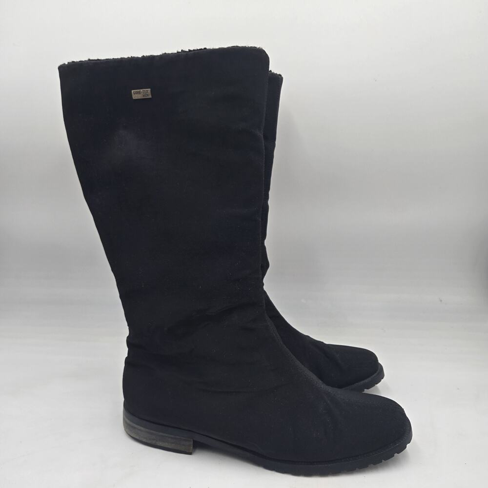 Vintage Italy Valleverde Women's Boots Size 7 Gore-Tex Black Dress Zip Boot
